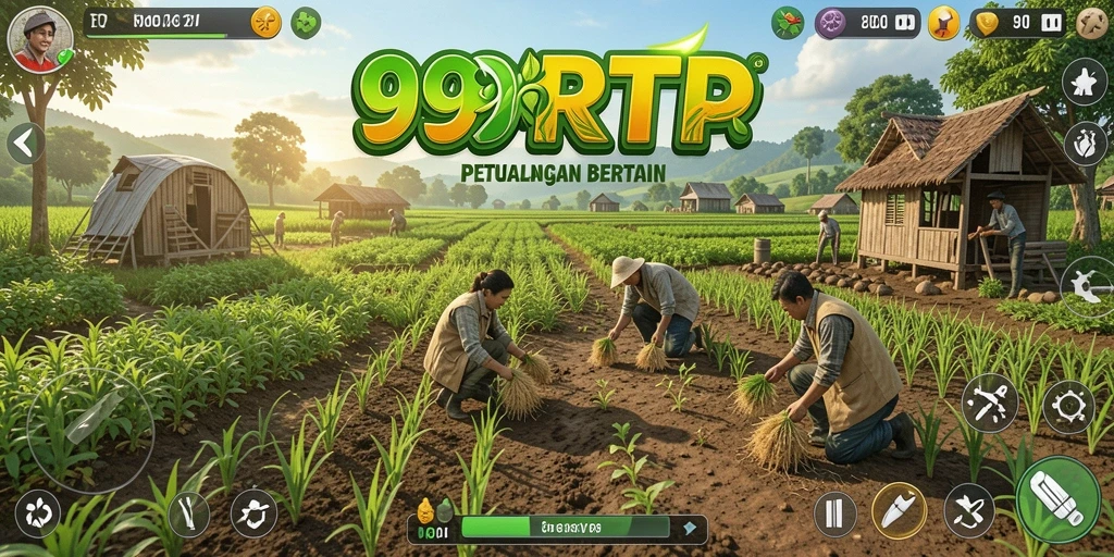 Screenshot gameplay 99RTP menampilkan desain peternakan yang indah.
