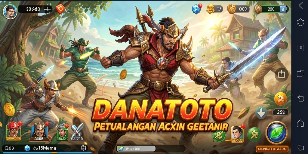 Tampilan gameplay seru dan dinamis dari DANATOTO di dunia ARPG.