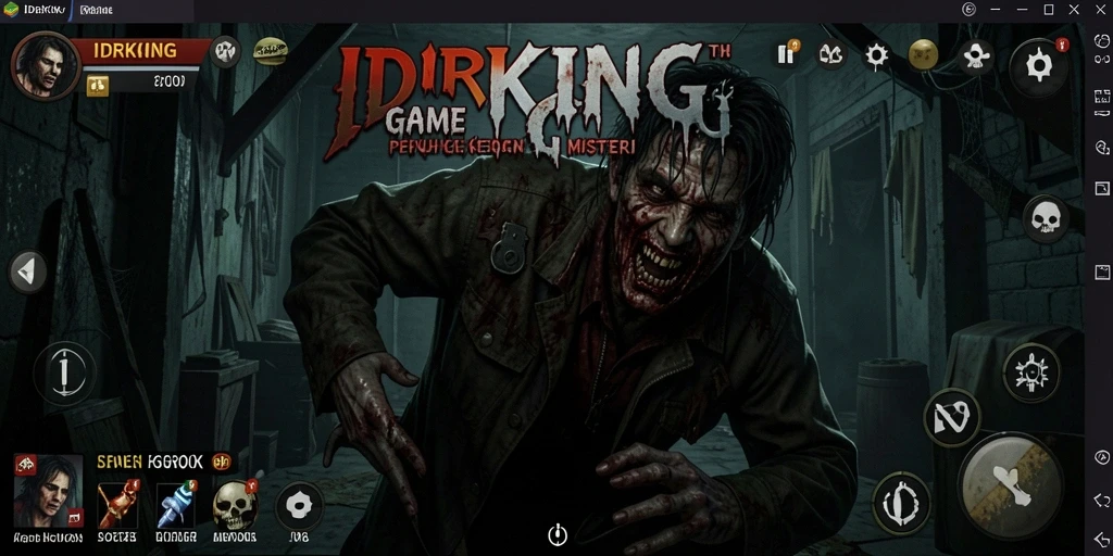 Tampilan gameplay <strong>IDRKING</strong> yang menegangkan dan misterius.