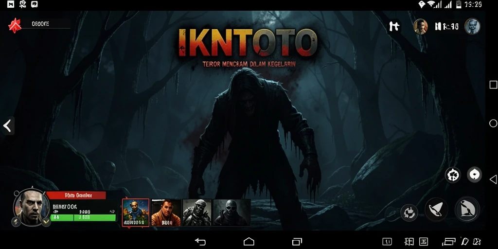 Tangkapan layar gameplay menegangkan dari IKNTOTO saat menjelajahi kegelapan.