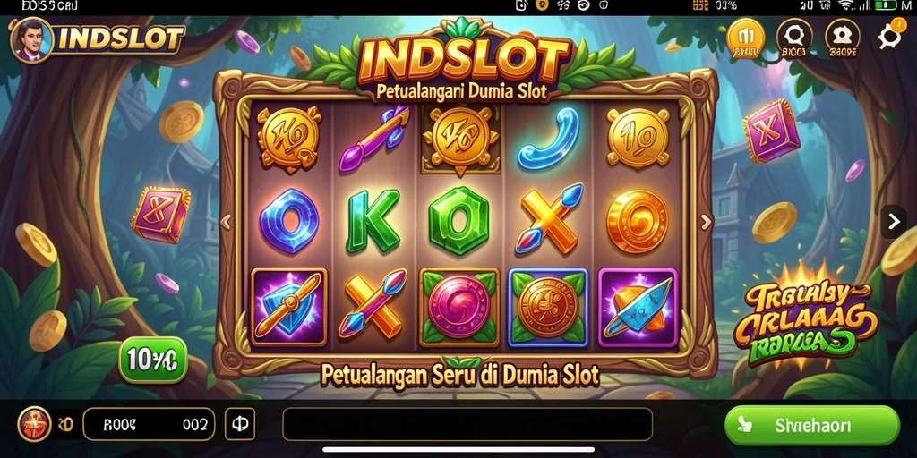 Tampilan gameplay seru di dunia petualangan INDSLOT.