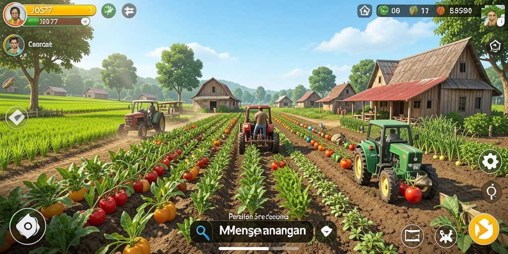 Tampilan gameplay JOS77 yang menarik dalam menjalankan pertanian.