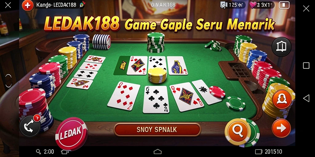 Tampilan gameplay Gaple yang seru dan interaktif di LEDAK188.