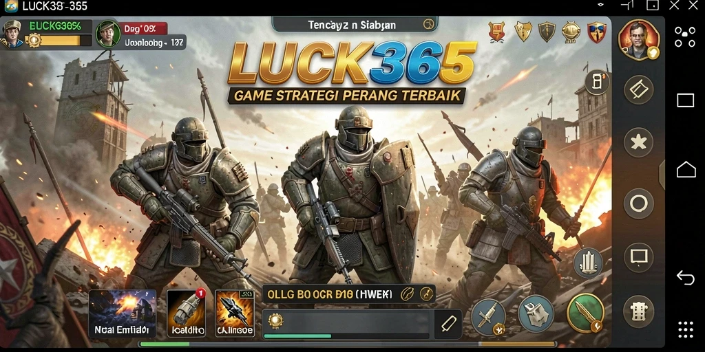 Tangkapan layar dari pertempuran strategi mendebarkan di LUCK365.