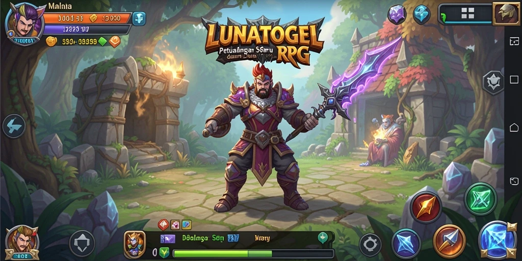 Tampilan menarik dalam gameplay RPG LUNATOGEL.