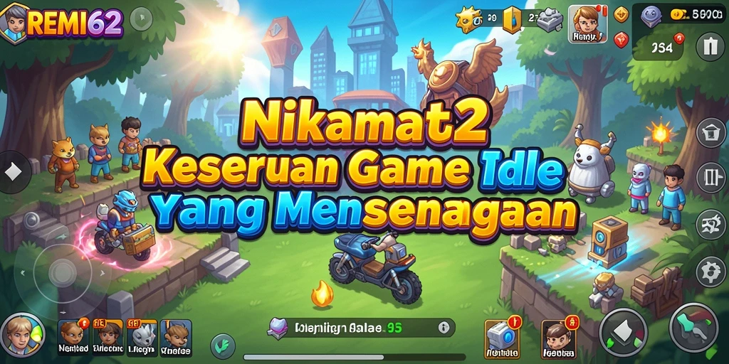 Tampilan gameplay <strong>REMI62</strong> yang mengasyikkan dengan elemen Idle yang menarik.