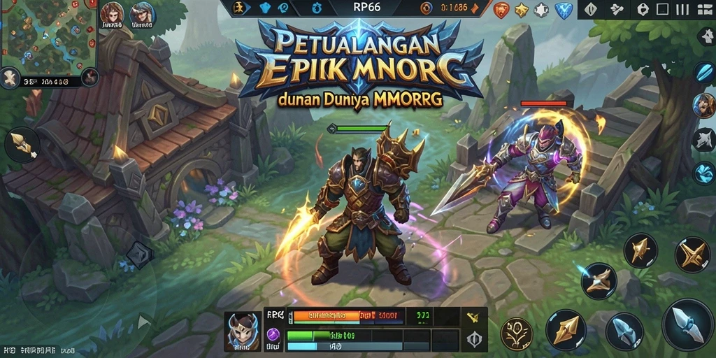 Tampilan gameplay seru dalam dunia MMORPG RP66.