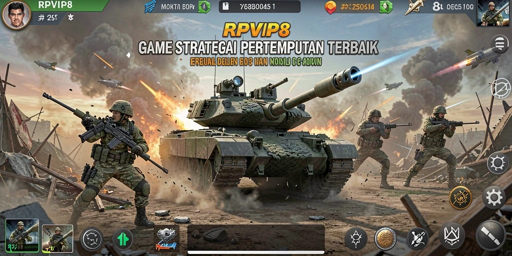 Screenshot menampilkan aksi pertempuran epik dalam RPVIP8.