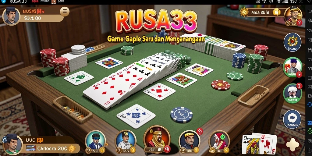 Tampilan menarik gameplay Gaple di RUSA33.