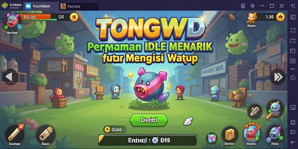 Tampilan gameplay TONGWD yang menarik dengan mekanisme Idle yang sederhana.