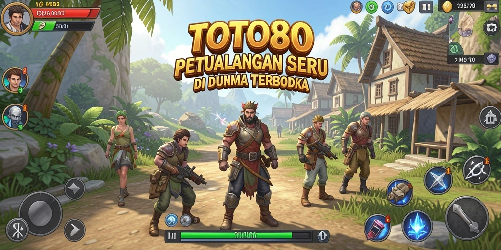 Tampilan gameplay TOTO80 yang menampilkan eksplorasi dunia terbuka.