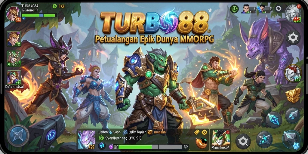 Tampilan gameplay TURBO88 yang menegangkan dalam petualangan MMORPG.