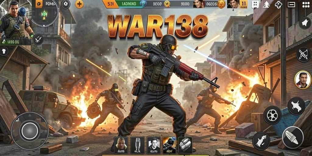 Screeshot utama gameplay mendebarkan dari WAR138.