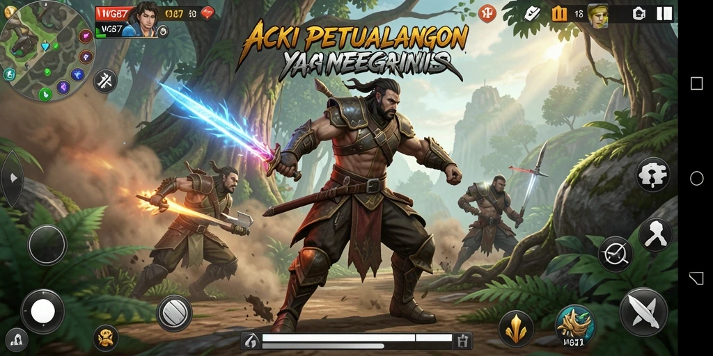 Tampilan gameplay seru dan intens di WG87.