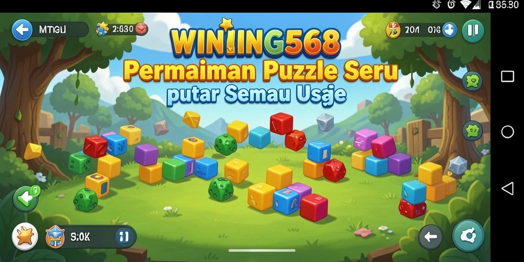 Tampilan gameplay seru pada WINNING568 dengan banyak level teka-teki.